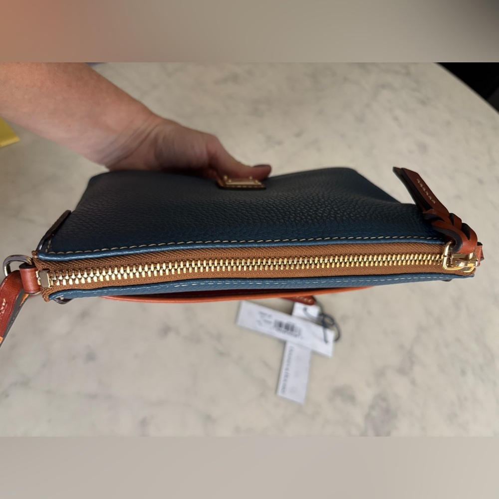 Dooney & Bourke Rosie Blue and Tan Crossbody Bag - Picture 6 of 11